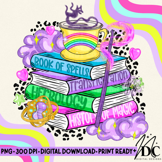 Magical Bookstack Digital PNG