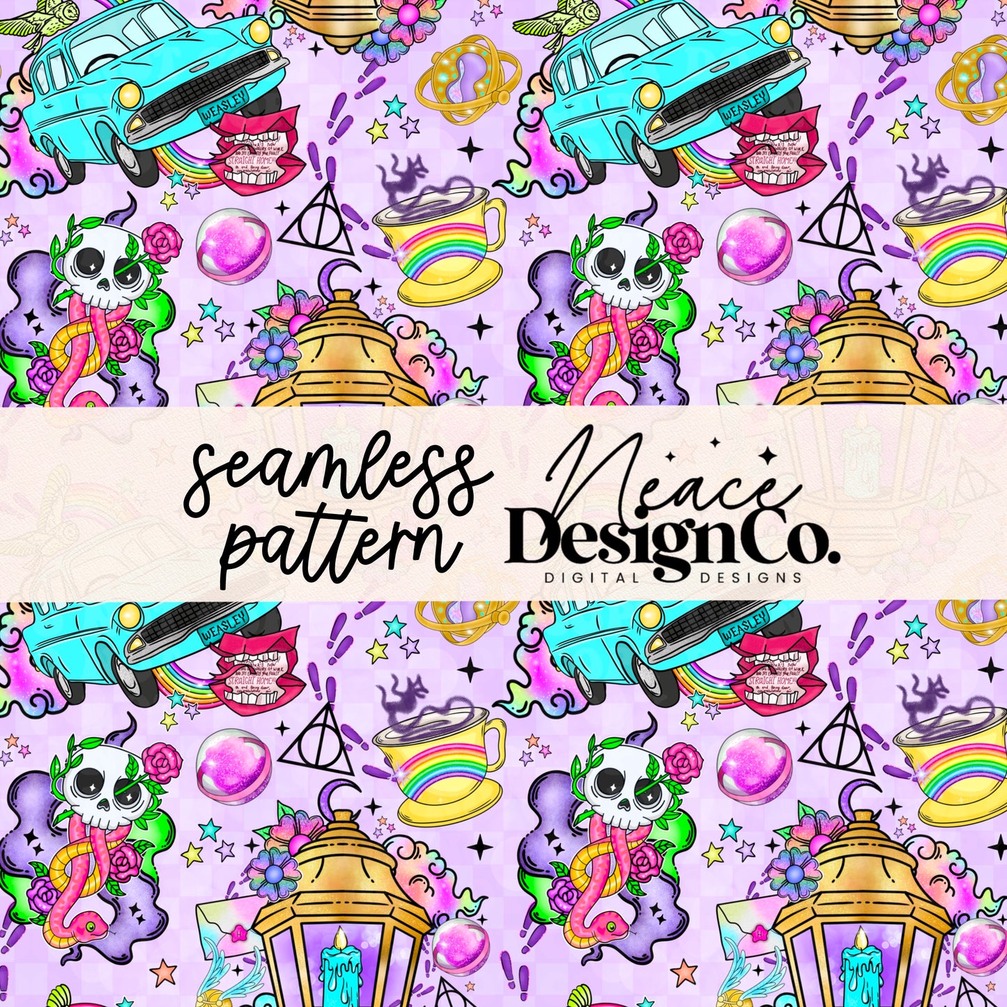 HP Magical Mashup Seamless Digital PNG