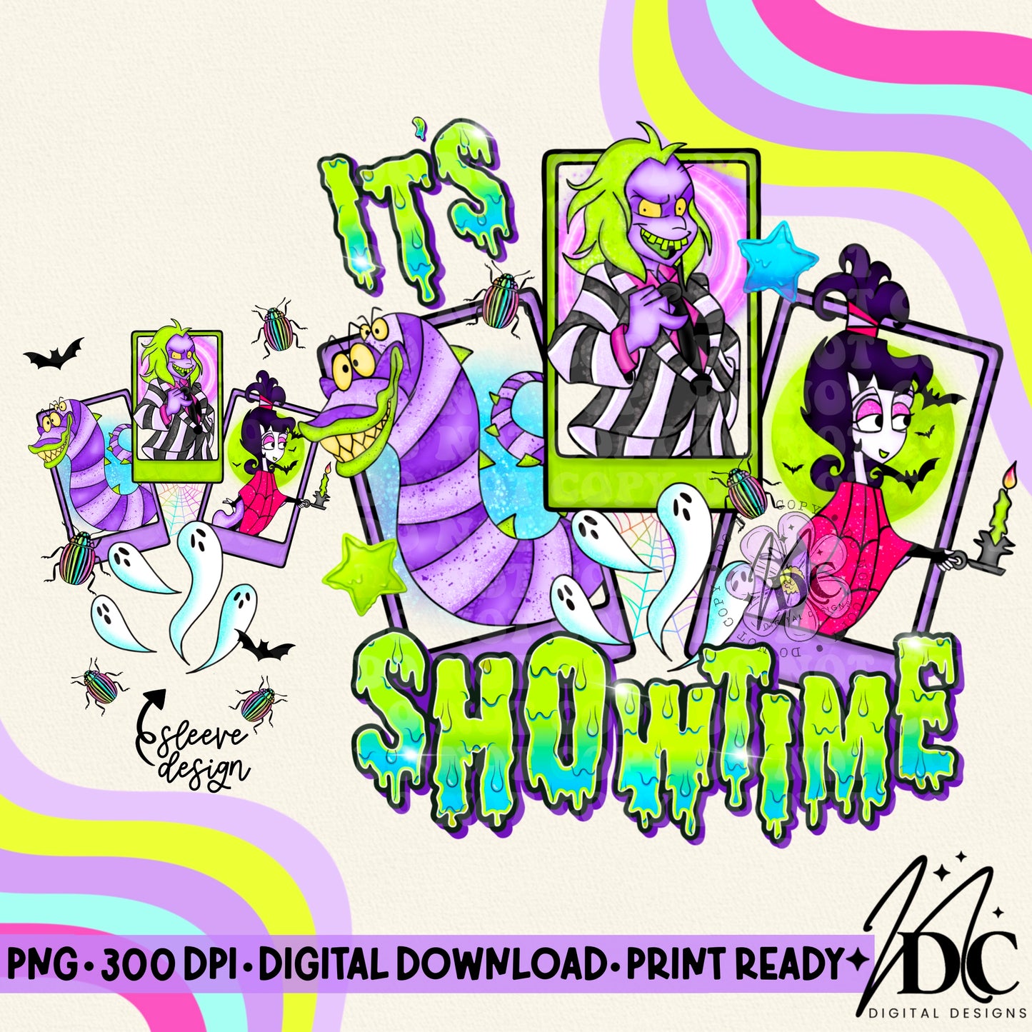 It's Showtime w/Sleeve Design Digital PNG