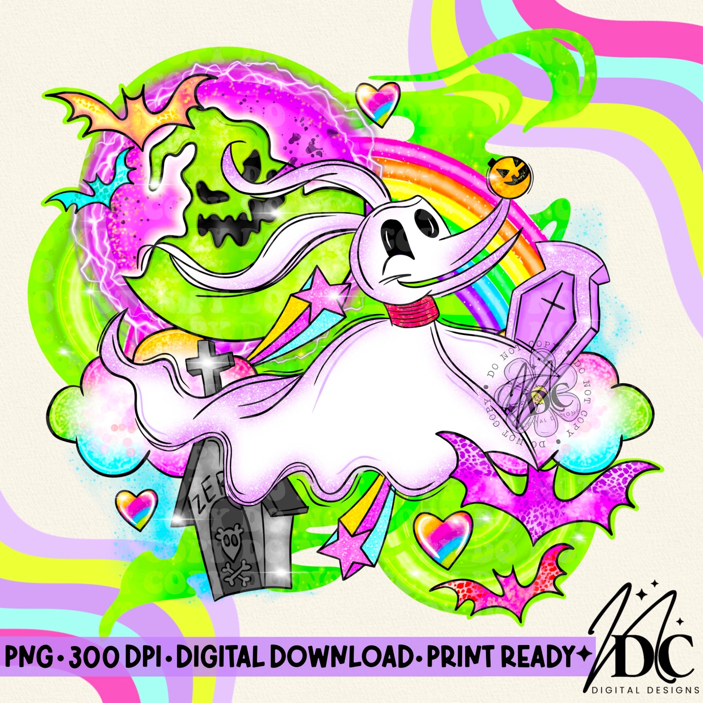 Zero and Oogie Digital PNG