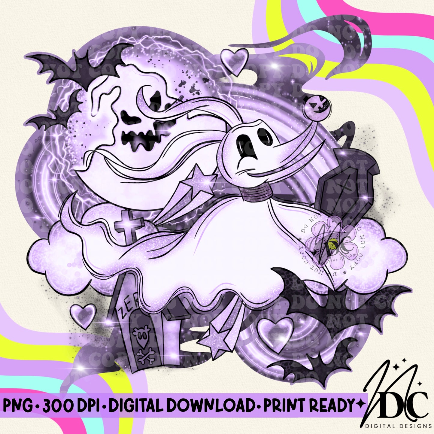 Zero and Oogie Gradient Digital PNG