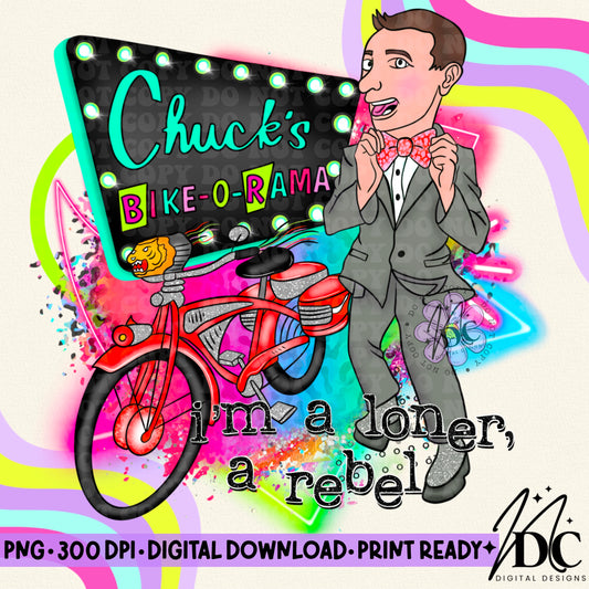 PeeWee I'm a Loner, a Rebel Digital PNG