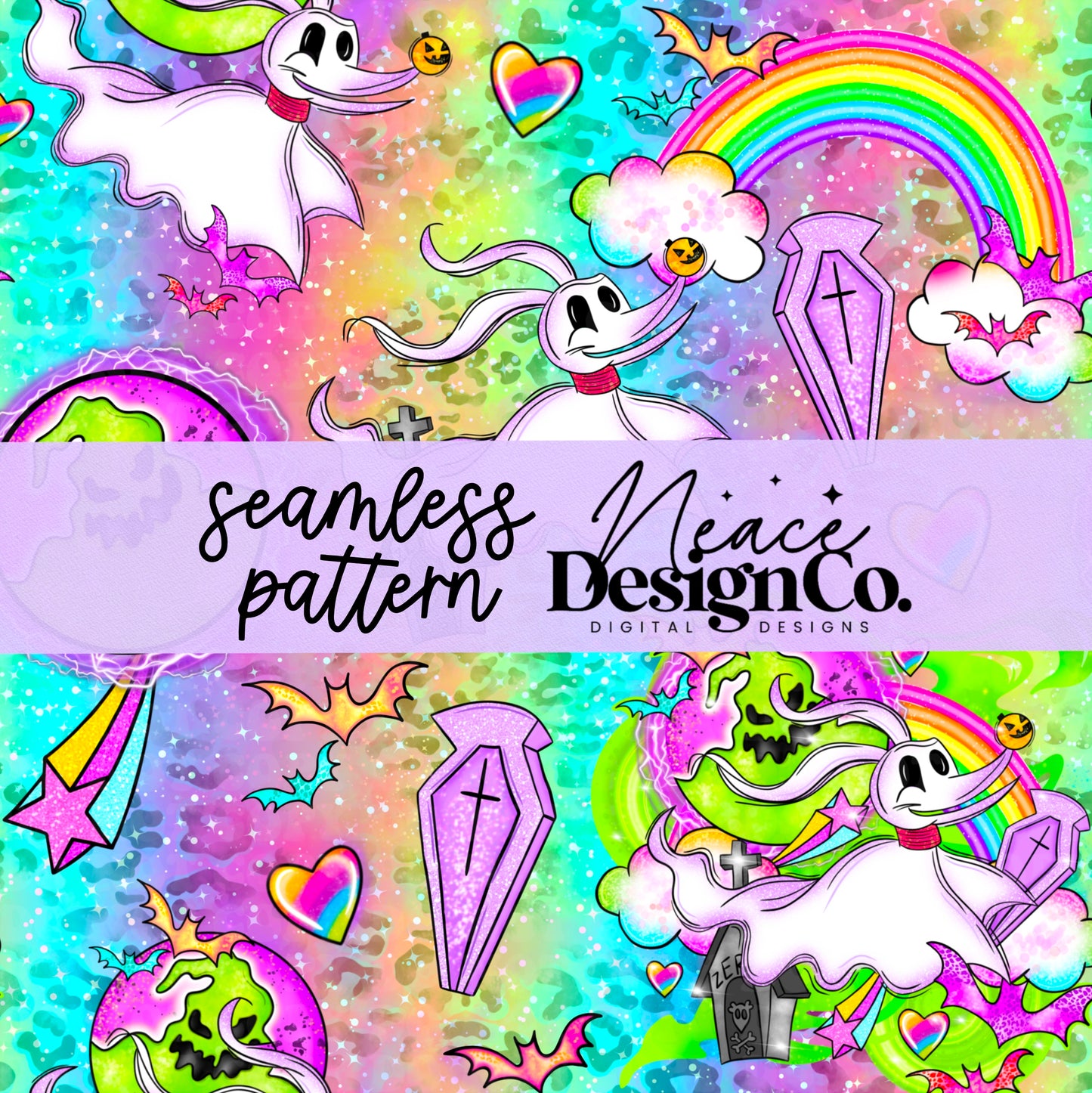 Zero and Oogie Seamless Digital PNG