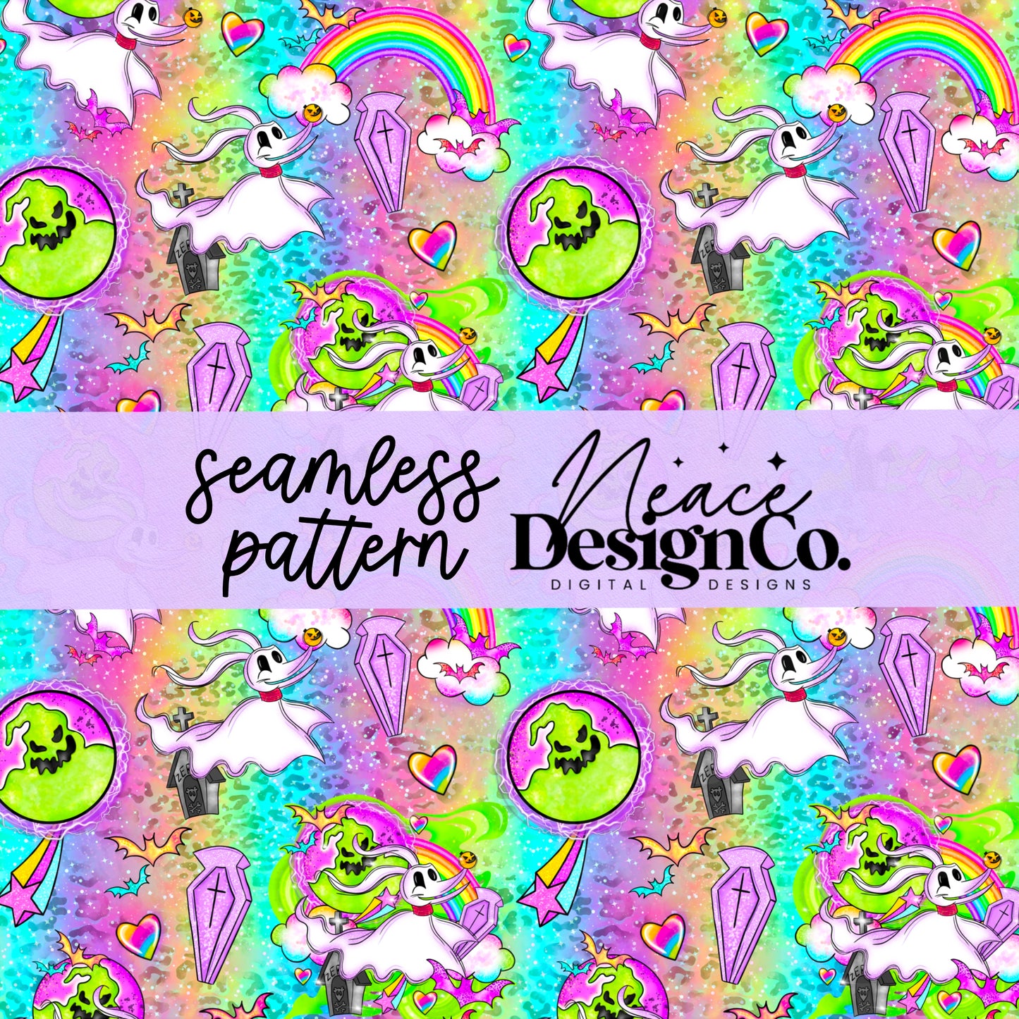Zero and Oogie Seamless Digital PNG