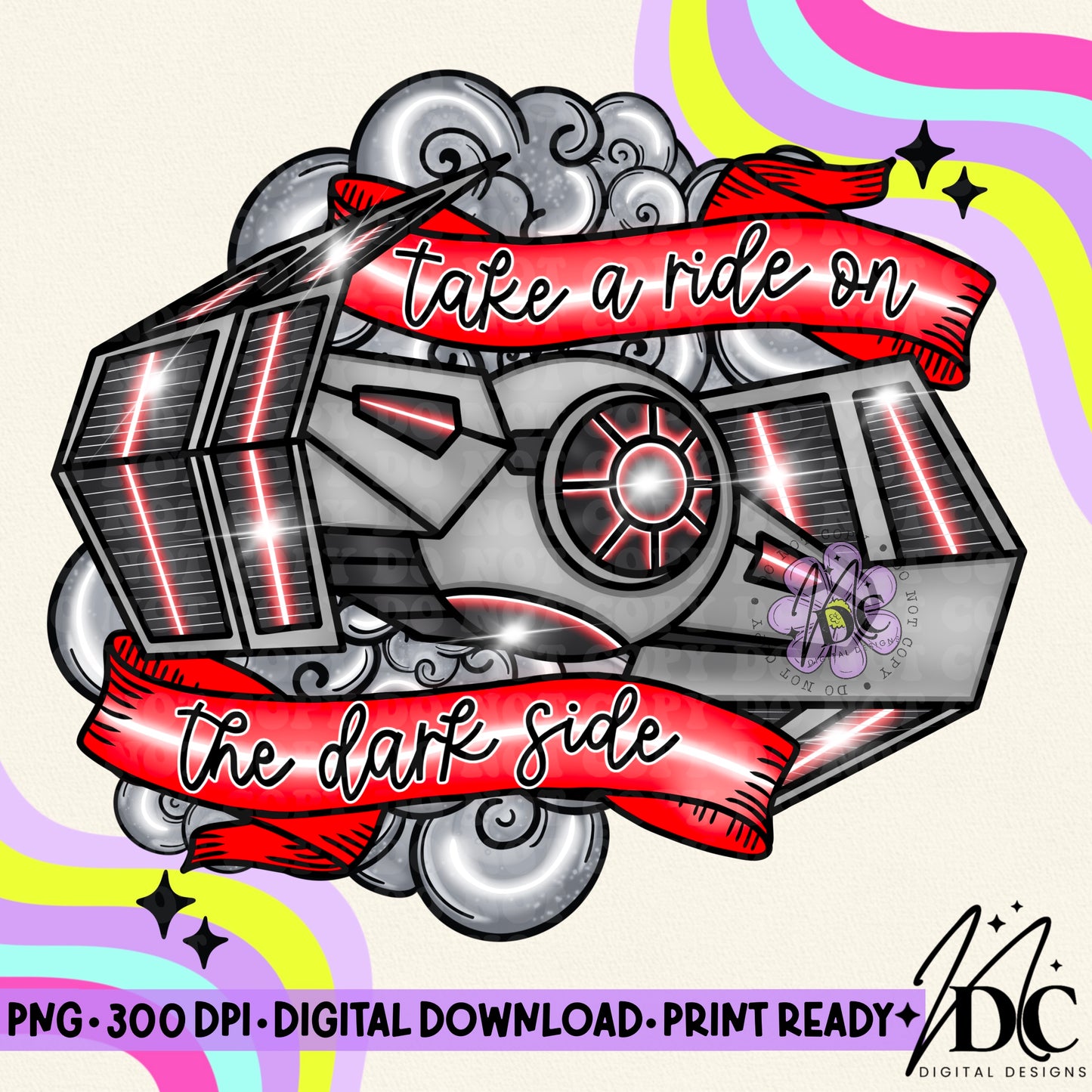 Take a Ride on the Dark Side Digital PNG