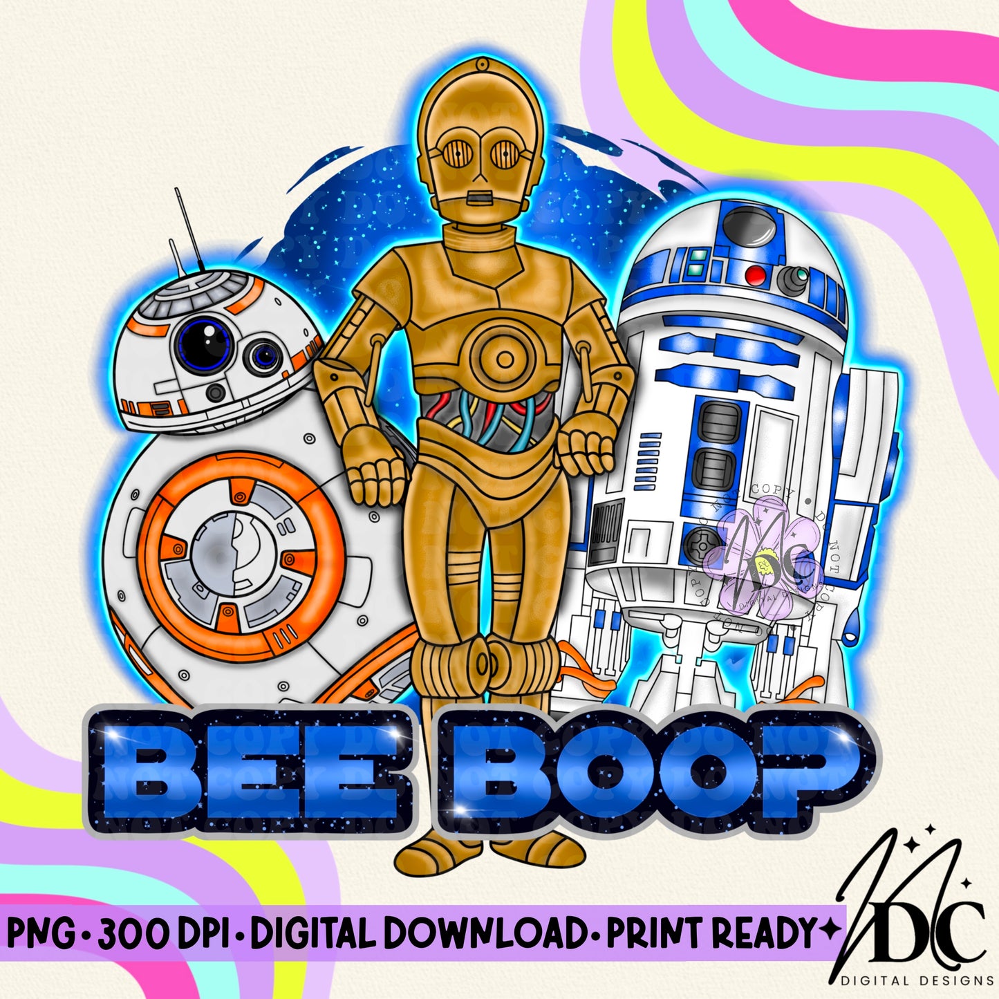 Bee Boop Digital PNG