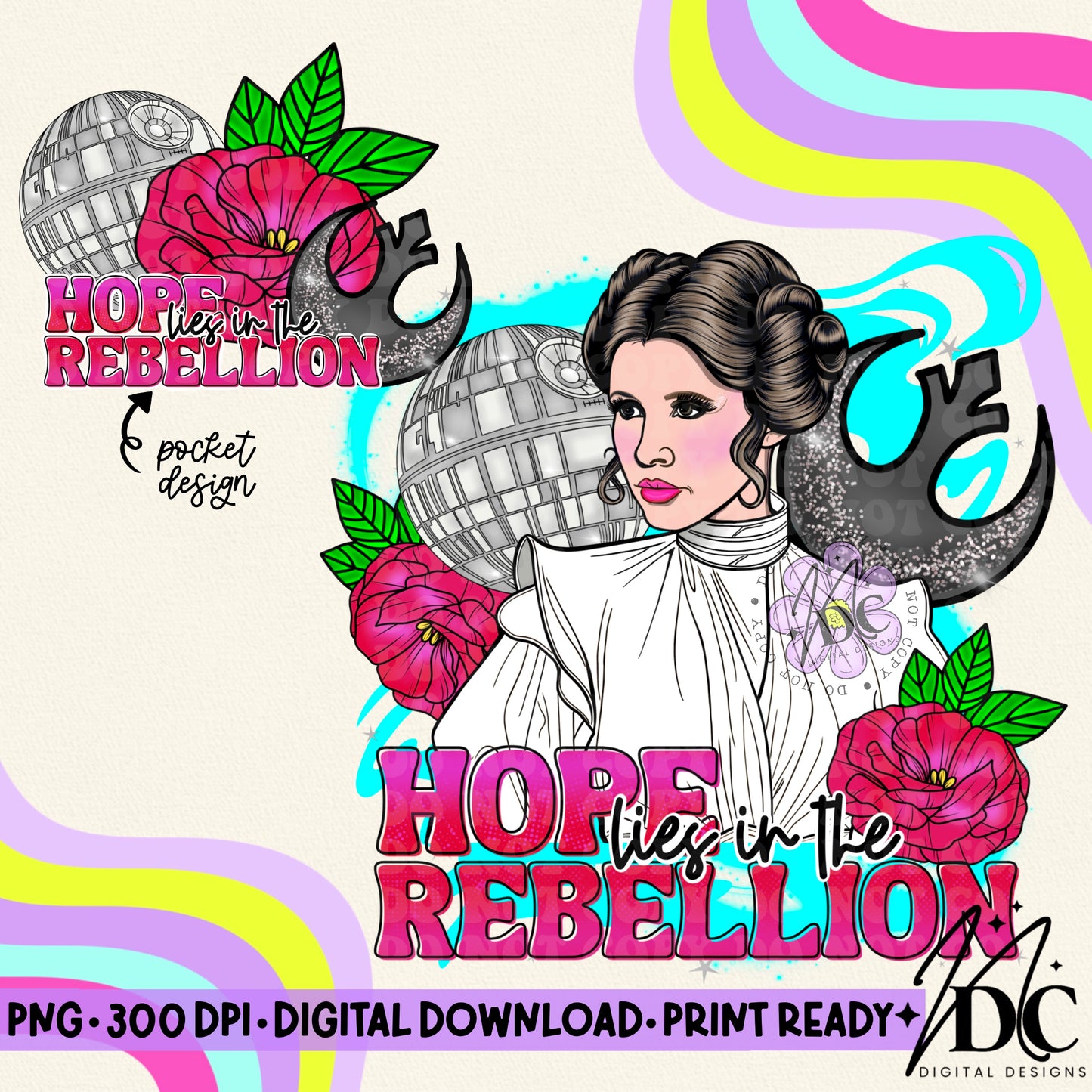 Hope Lies in the Rebellion w/Pocket Design Digital PNG