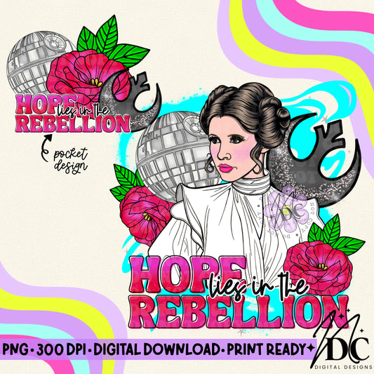 Hope Lies in the Rebellion w/Pocket Design Digital PNG