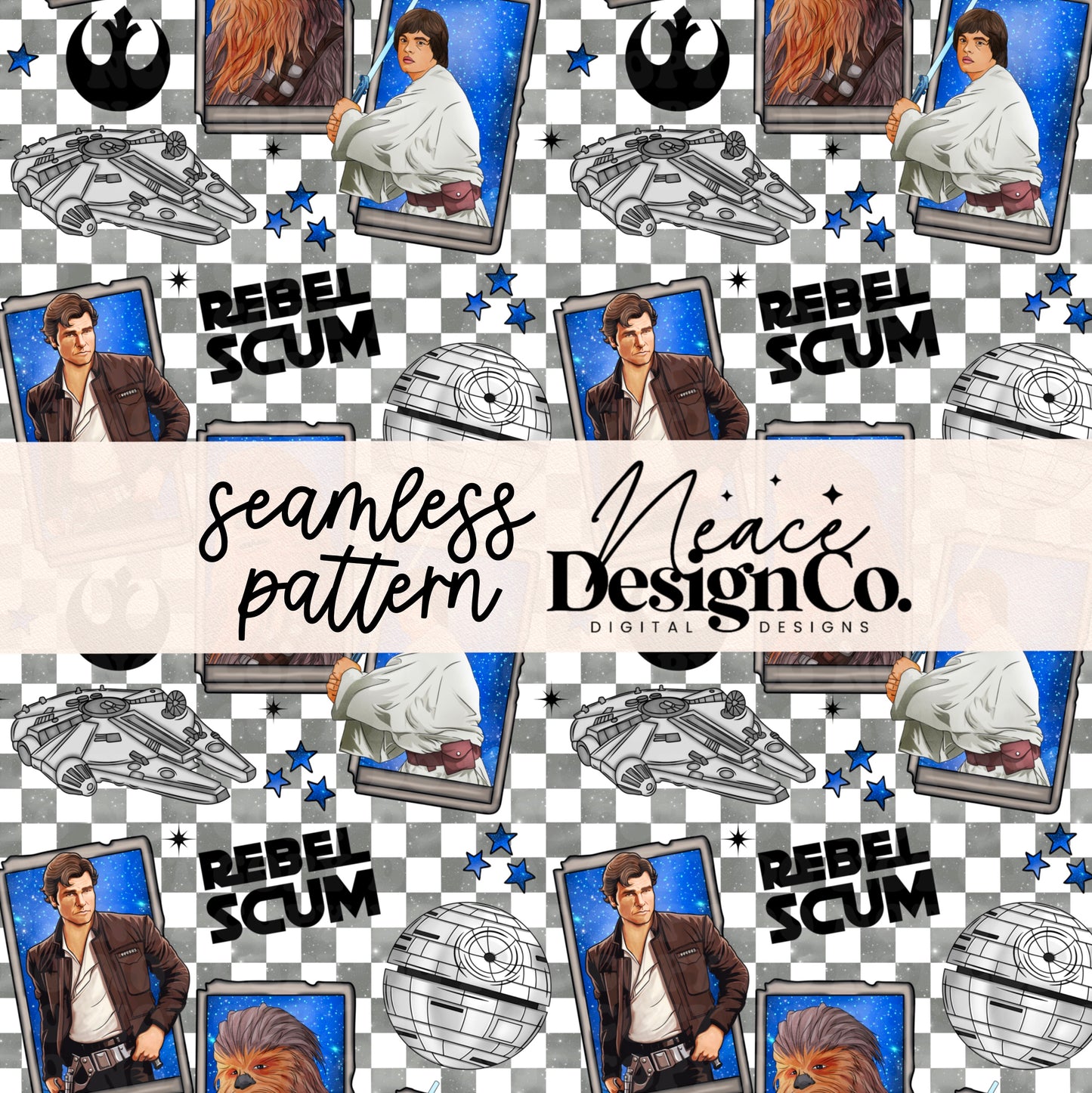 Rebel Scum Seamless Digital PNG