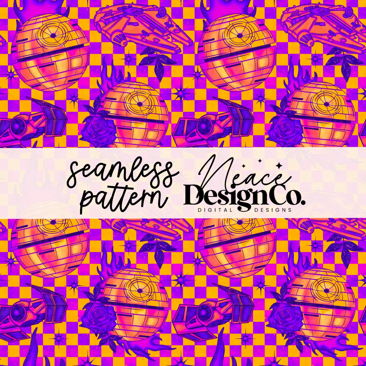 Neon This Blows Seamless Digital PNG