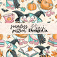 Halloween Bookish Geese Seamless Digital PNG