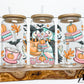 Halloween Bookish Geese Glass Can Wrap Digital PNG