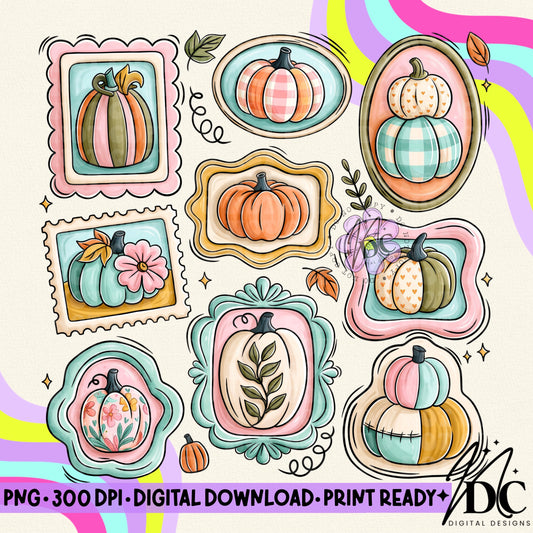 Fall Doodle Frame Digital PNG