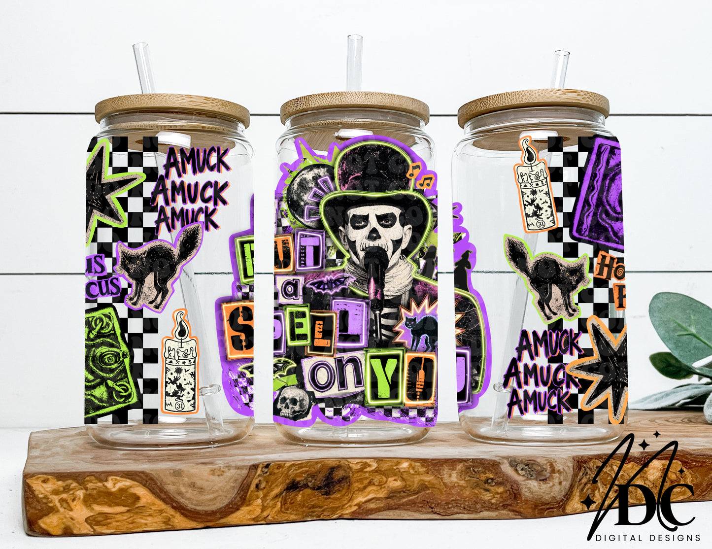 I Put a Spell on You Glass Can Wrap Digital PNG