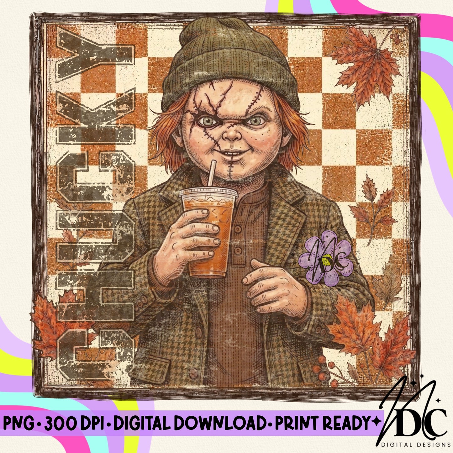 Vintage Fall C Doll Digital PNG