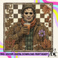 Vintage Fall L Face Digital PNG
