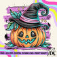 Striped Halloween Jack o Lantern Digital PNG