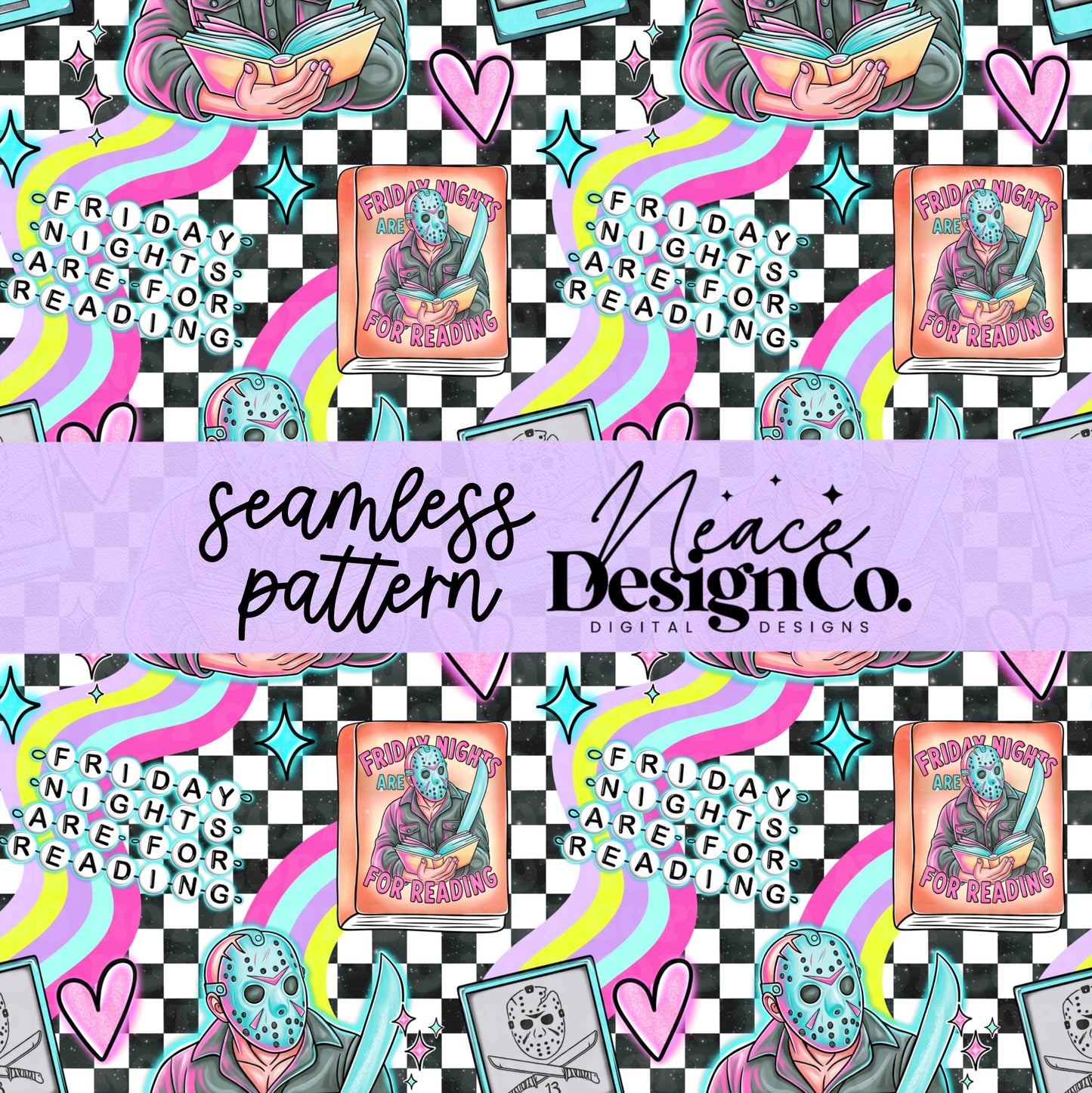 Jason Bookish Seamless Digital PNG