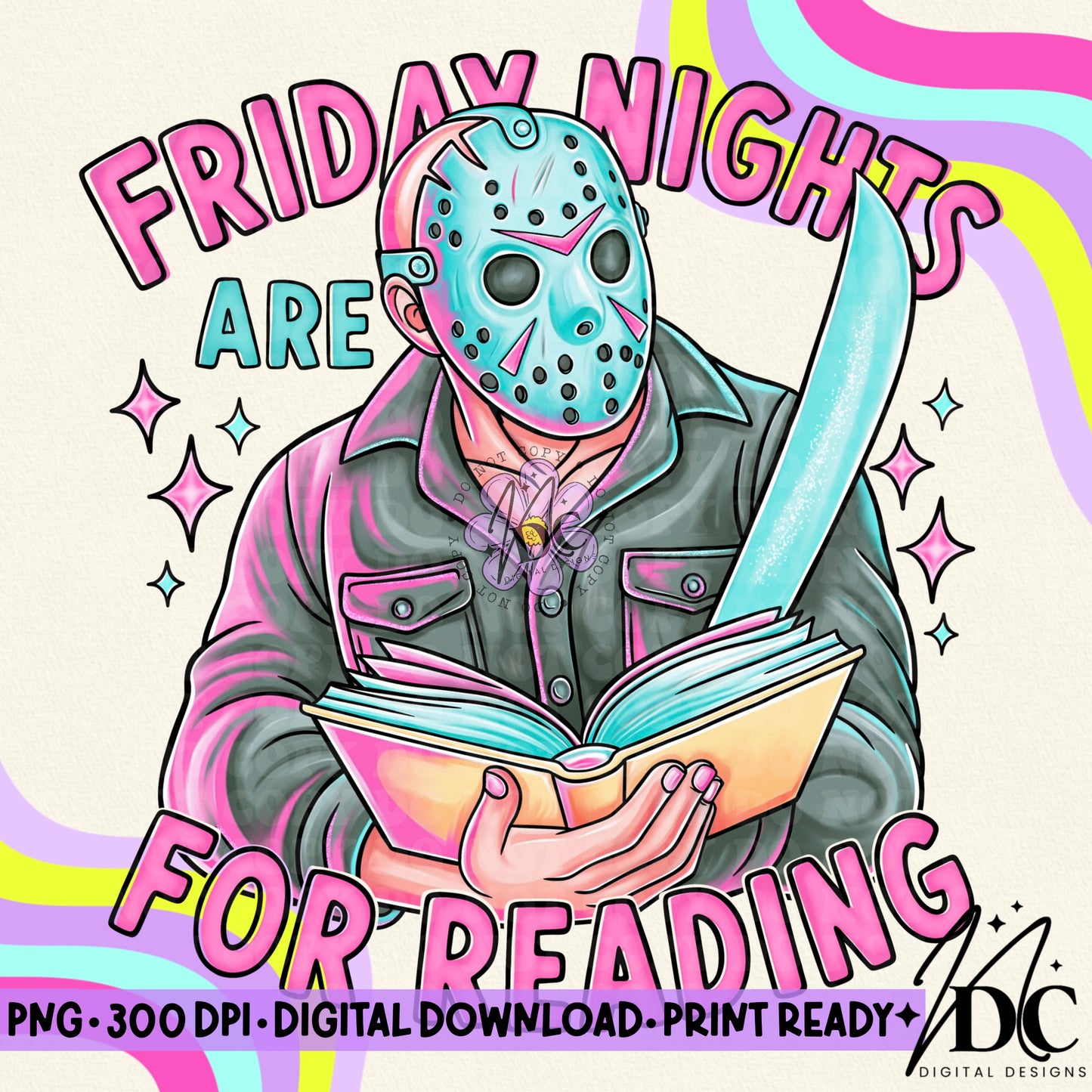 Friday Nights are for Reading Digital PNG
