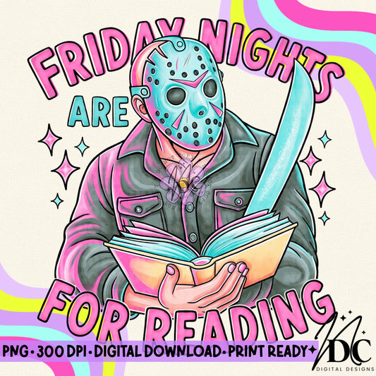 Friday Nights are for Reading Digital PNG