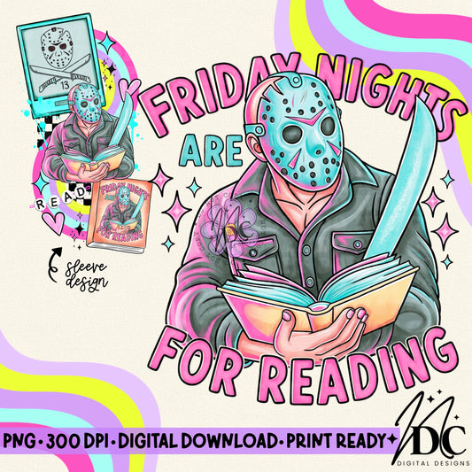 Friday Nights are for Reading w/Sleeve Digital PNG