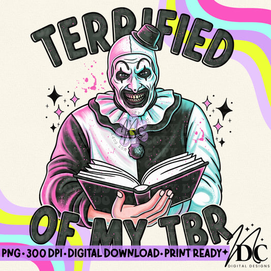 Terrified of my TBR Digital PNG