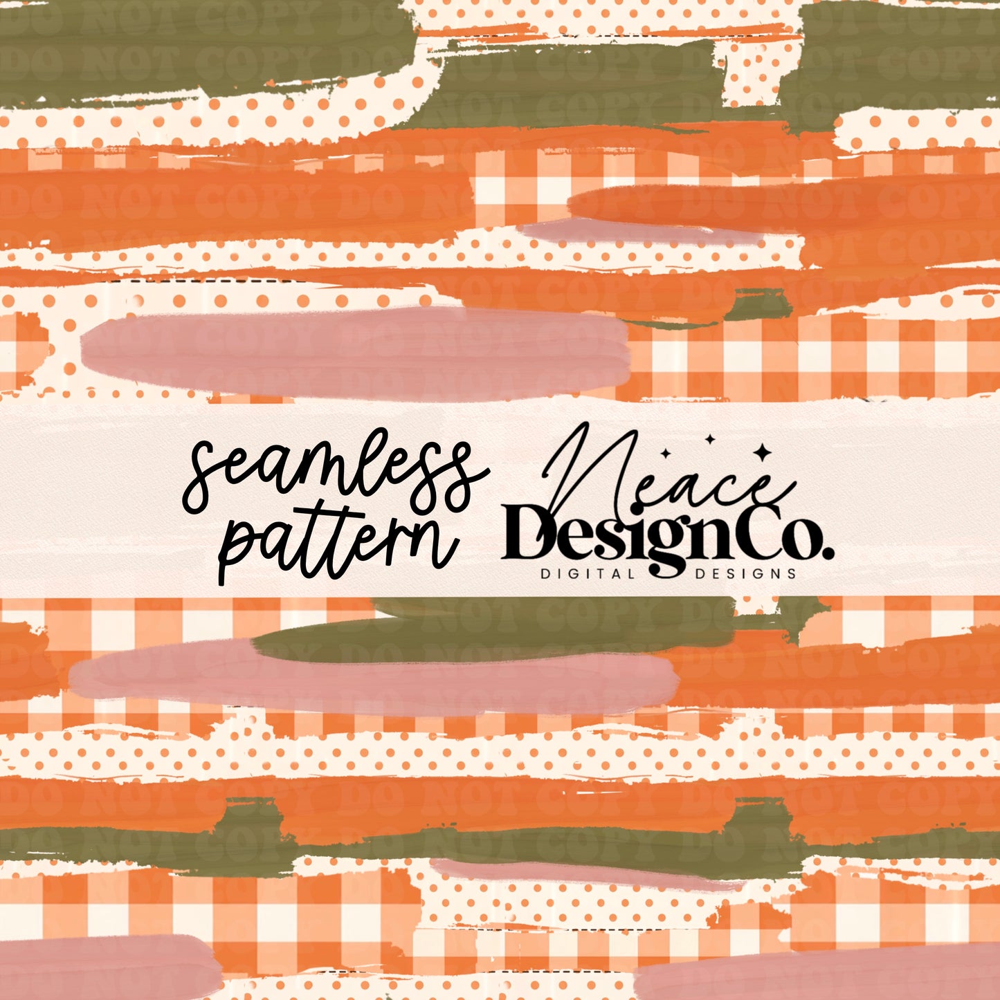 Fall Patchwork Seamless Digital PNG