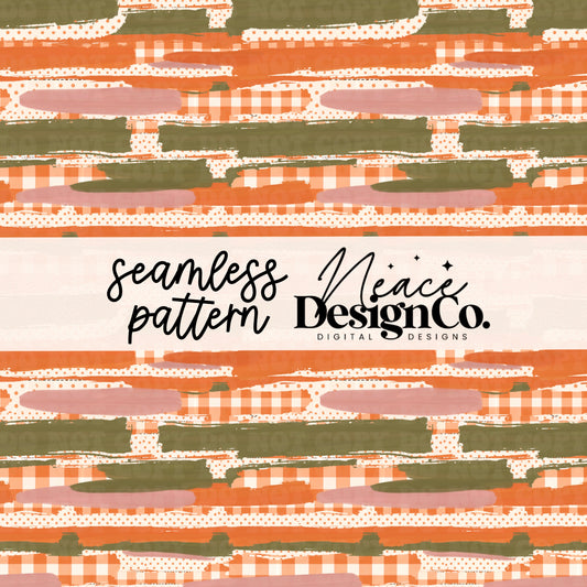 Fall Patchwork Seamless Digital PNG
