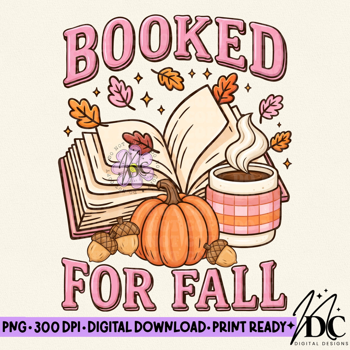 Booked for Fall Digital PNG