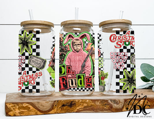Oh Fudge Collage Glass Can Wrap Digital PNG