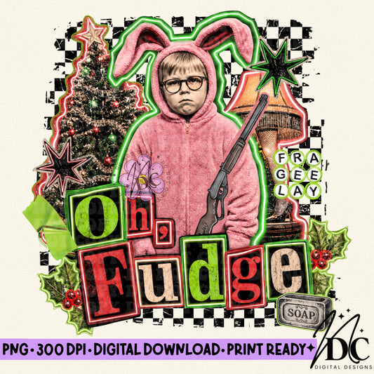Oh Fudge Collage Digital PNG
