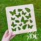 Medium Butterflies Bleaching Stencil