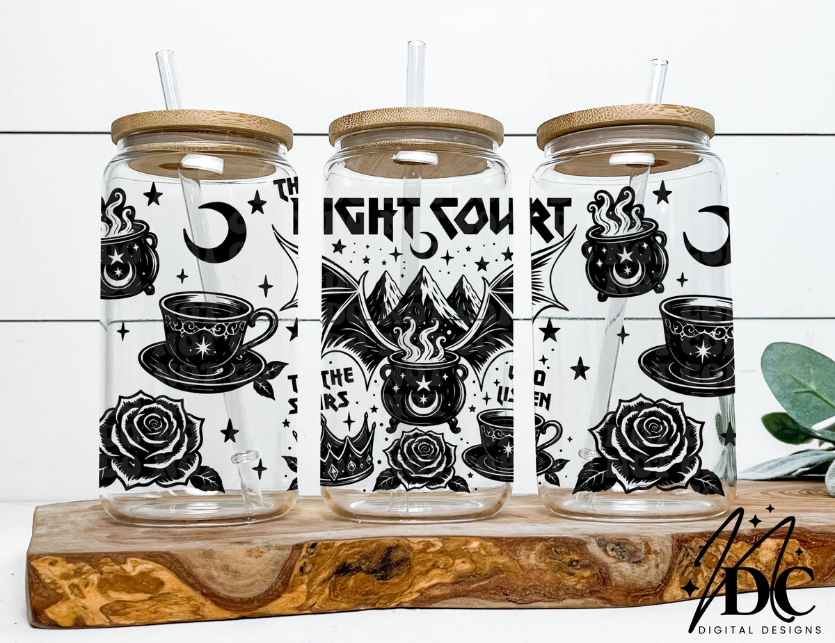 The Night Court Glass Can Wrap Digital PNG