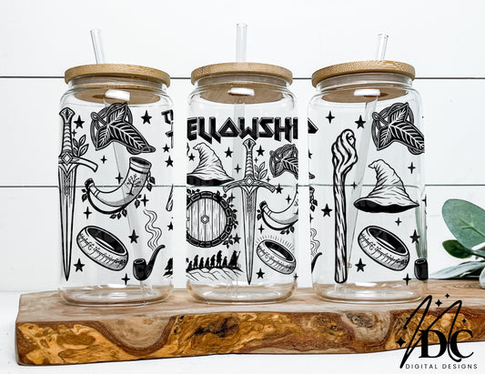The Fellowship Glass Can Wrap Digital PNG