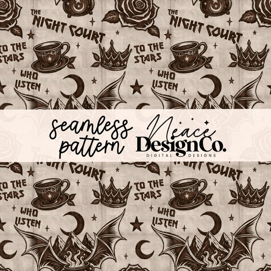 The Night Court Brown Seamless Digital PNG