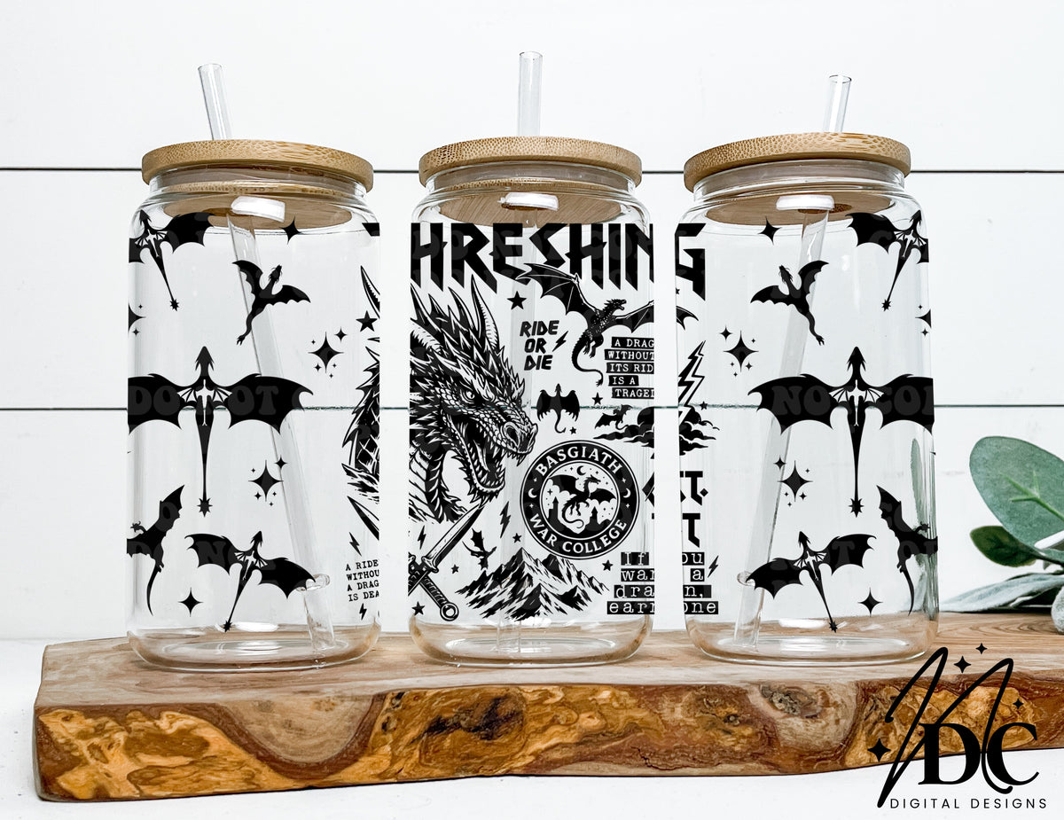Threshing Day Glass Can Wrap Digital PNG