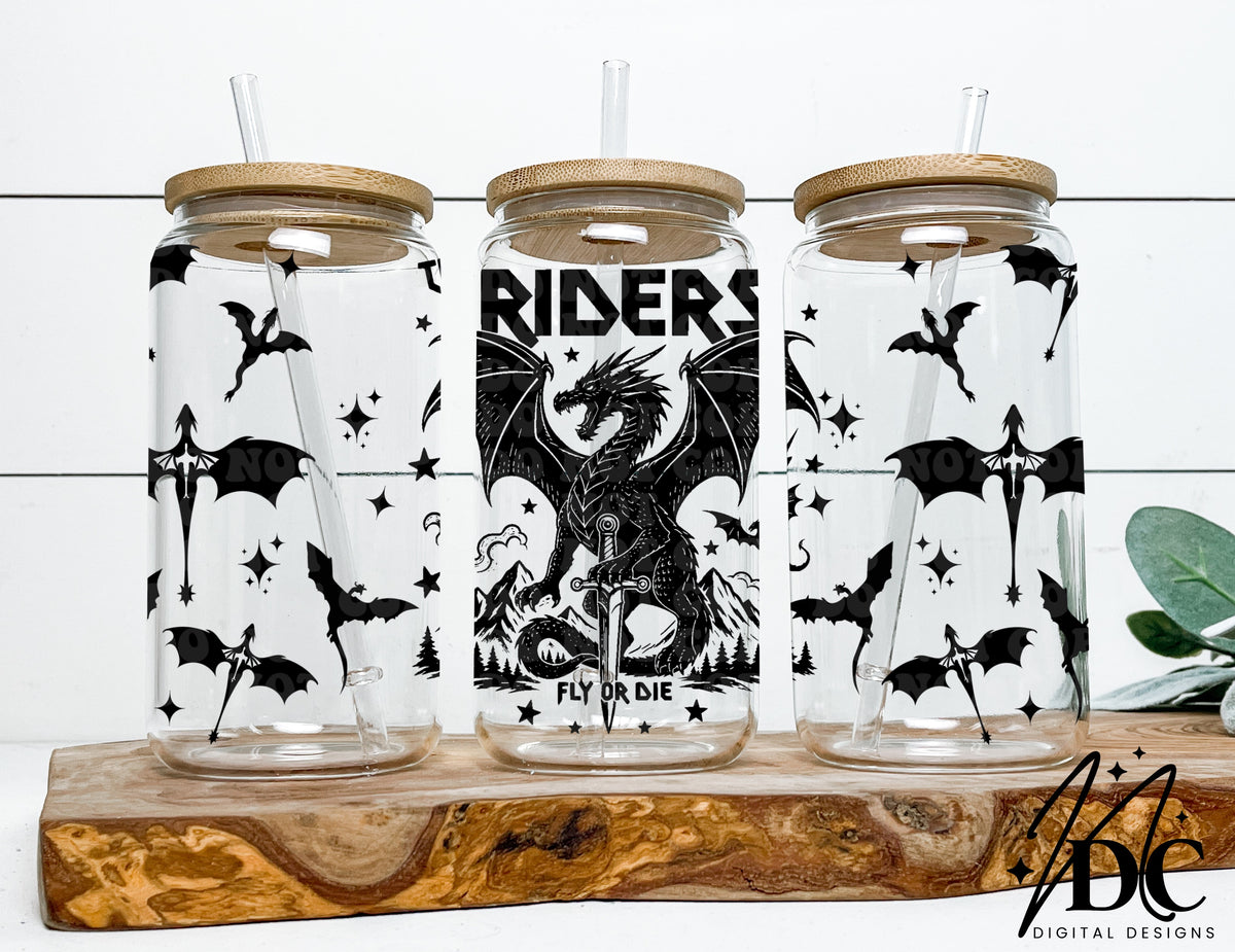 The Riders Glass Can Wrap Digital PNG