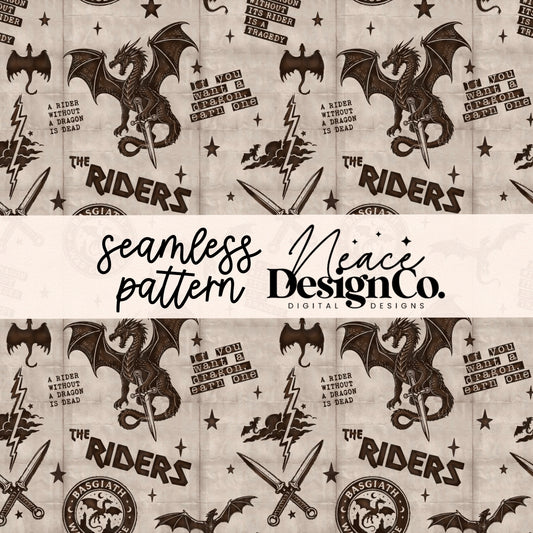 The Riders Brown Seamless Digital PNG