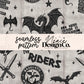 The Riders Gray Seamless Digital PNG