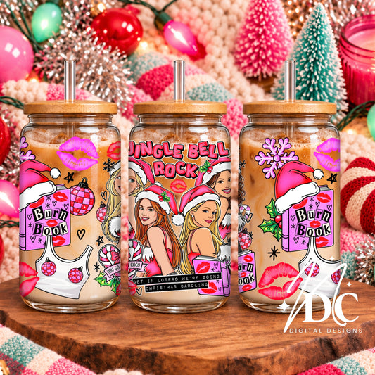 Mean Girls Jingle Bell Rock Glass Can Wrap Digital PNG