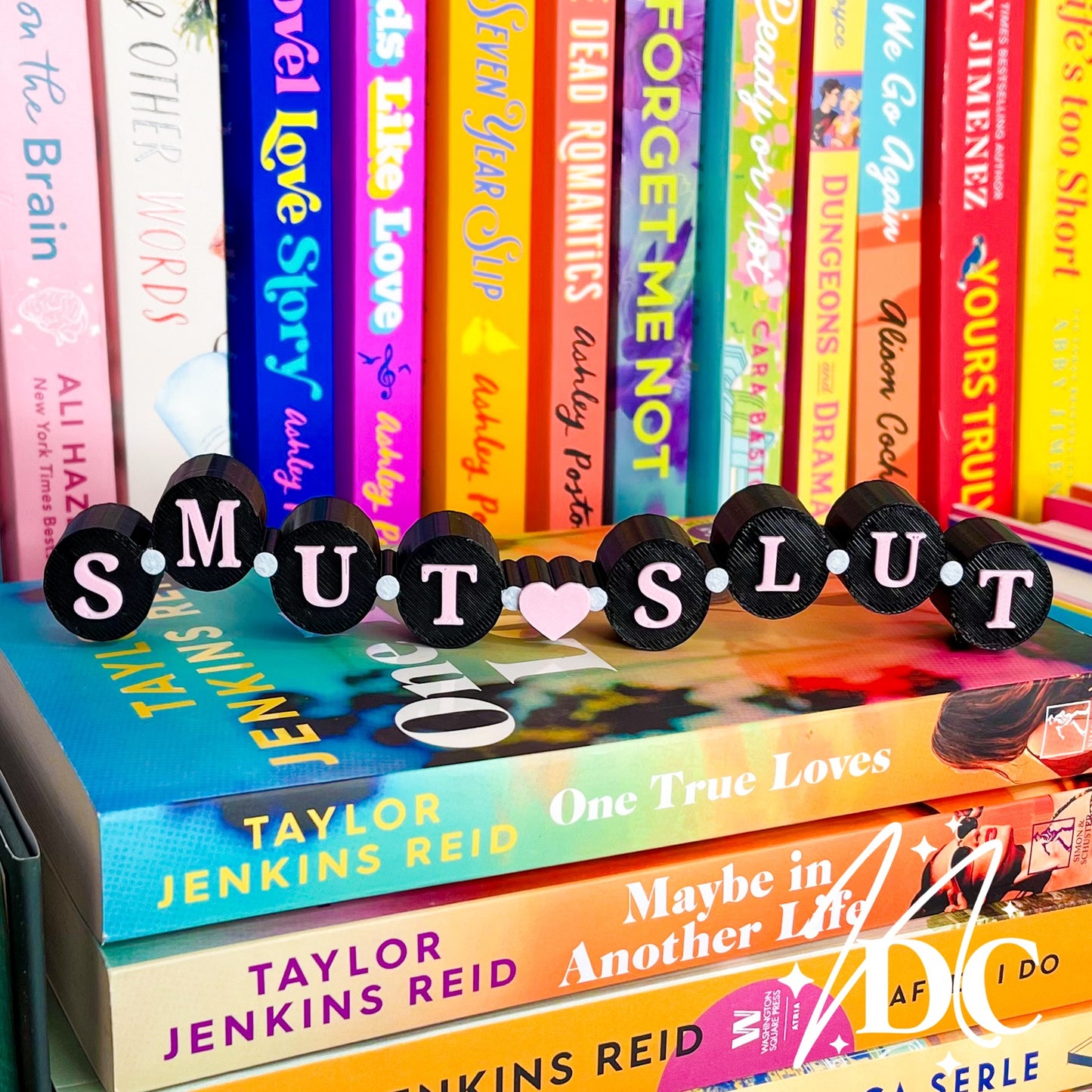 Friendship Bracelet Inspired Bookshelf Sign