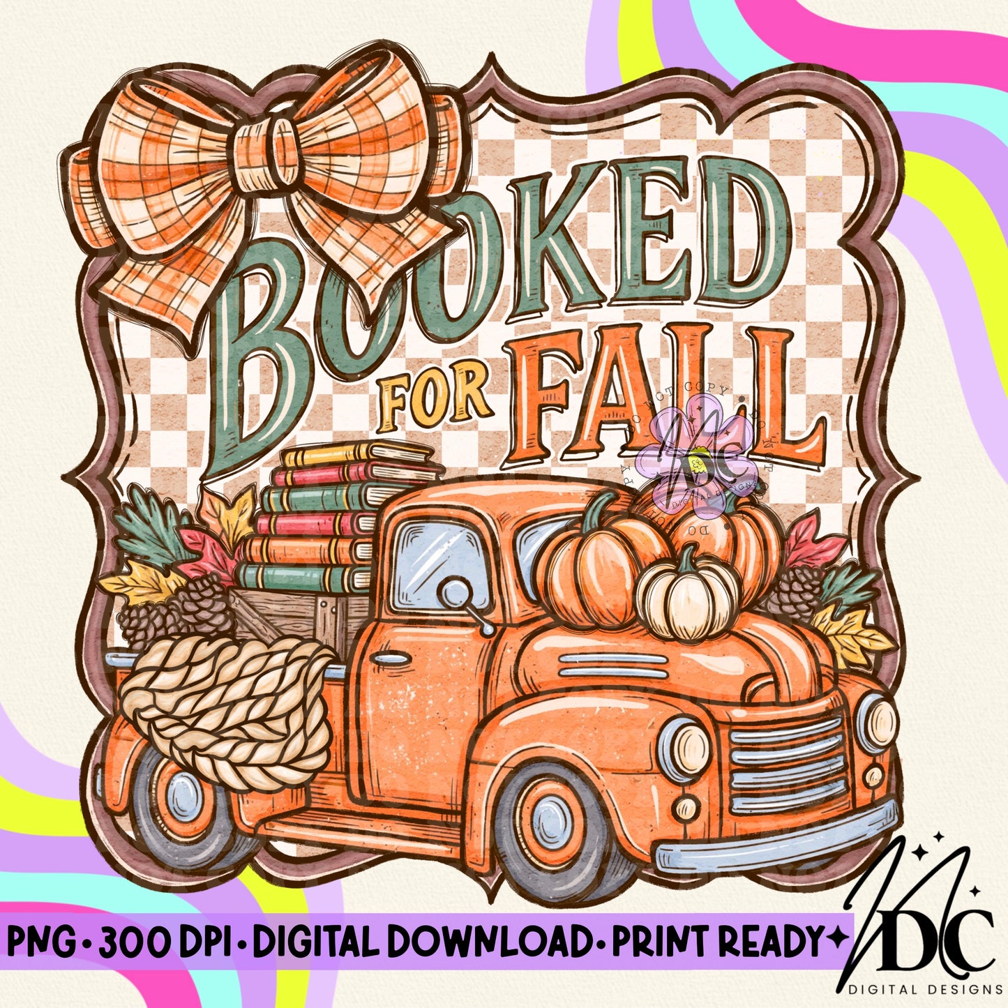 Booked for Fall Digital PNG