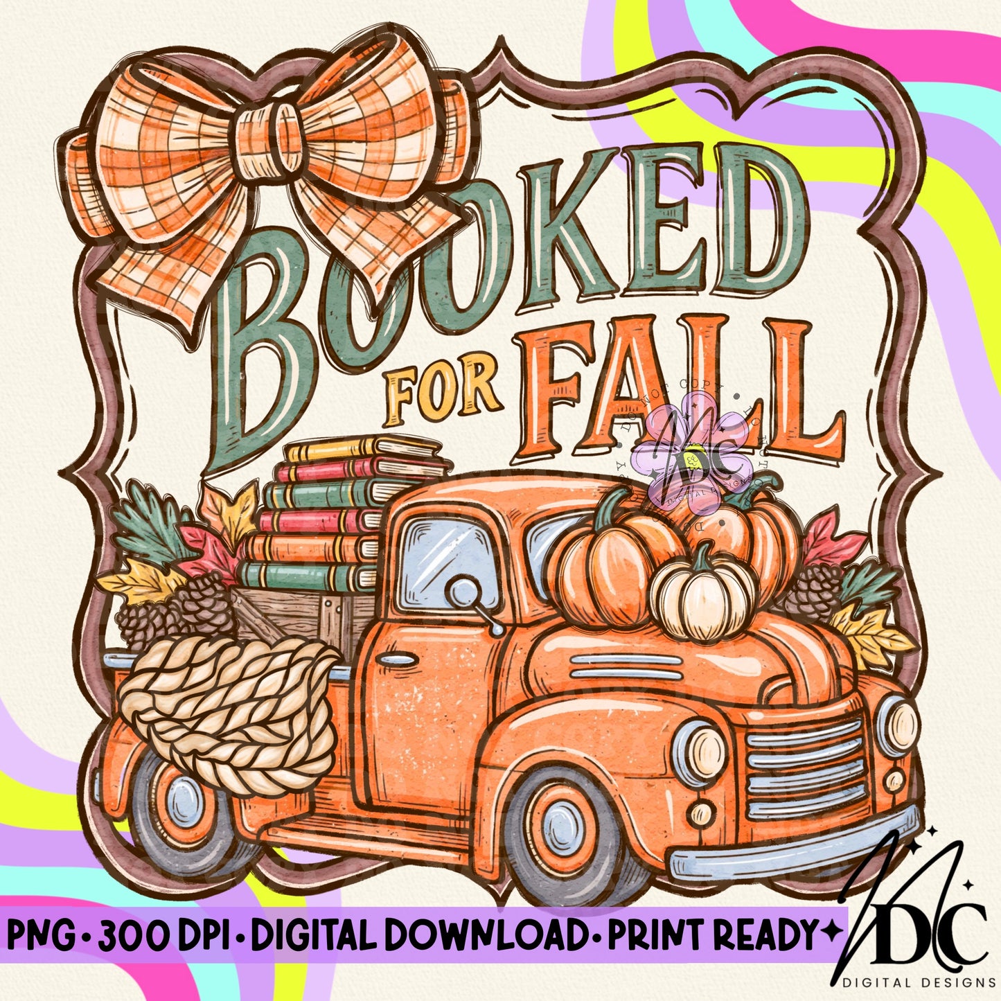 Booked for Fall Digital PNG