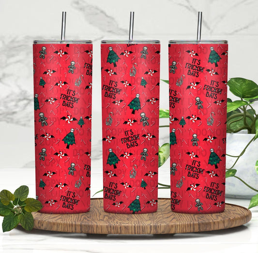 It’s Frickin Bats Christmas Tumbler Digital PNG